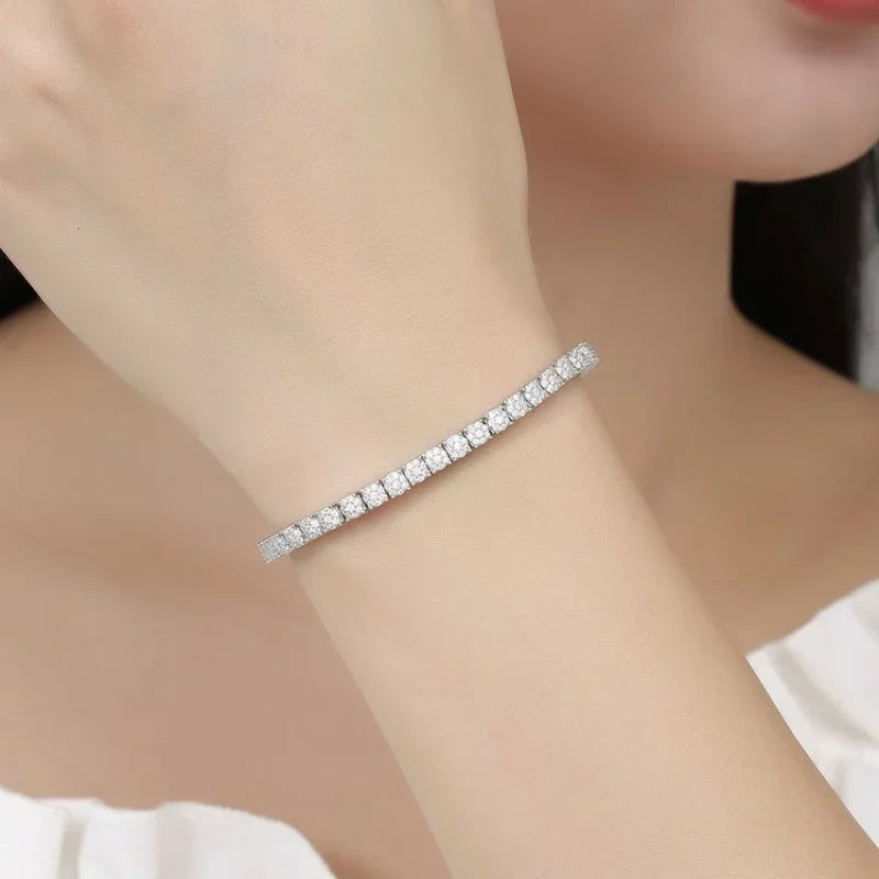 Crystal Tennis Bracelet, 4mm Stones