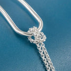 Geometric Knot Bracelet, 925 Silver
