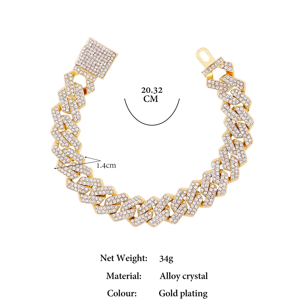 Cuban Link Bracelet — Iced & Plain