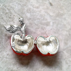 Red Apple Locket Pendant, 925 Sterling Silver