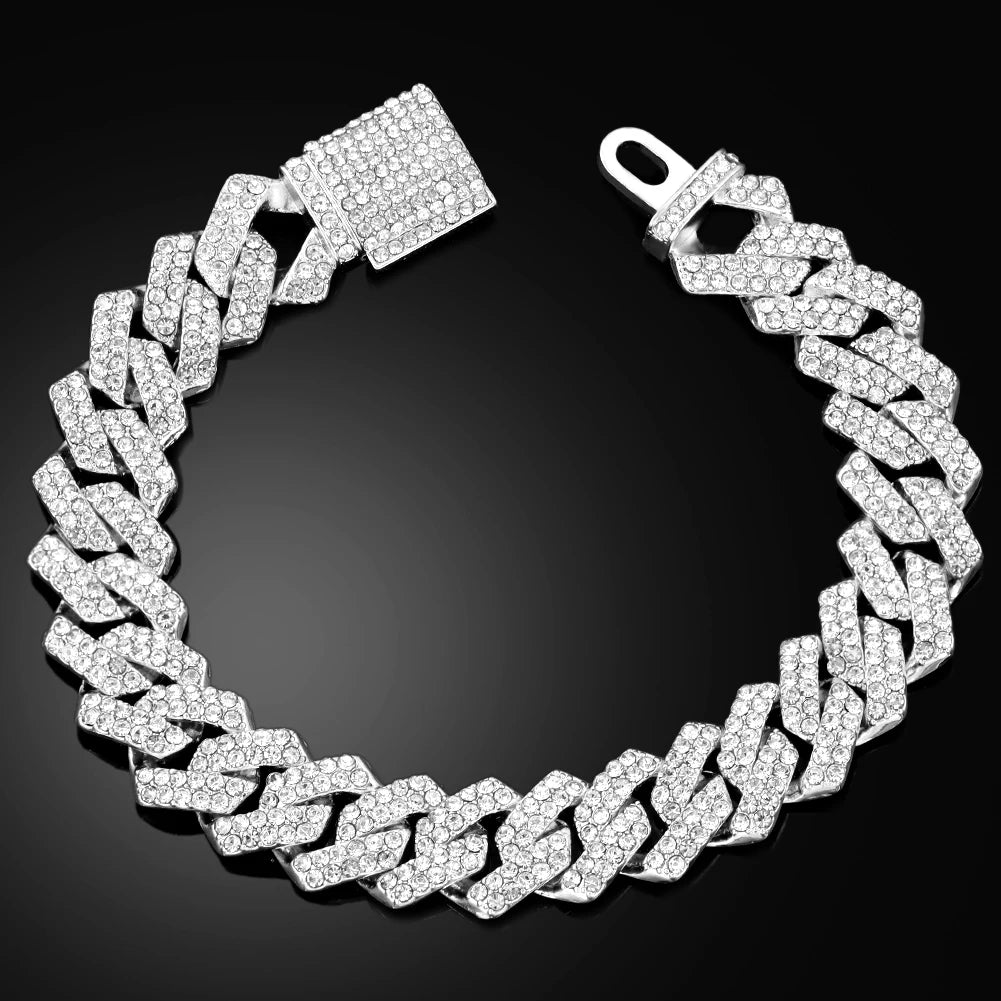 Cuban Link Bracelet — Iced & Plain