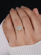 Marquise Solitaire Ring, 925 Silver. Four designs