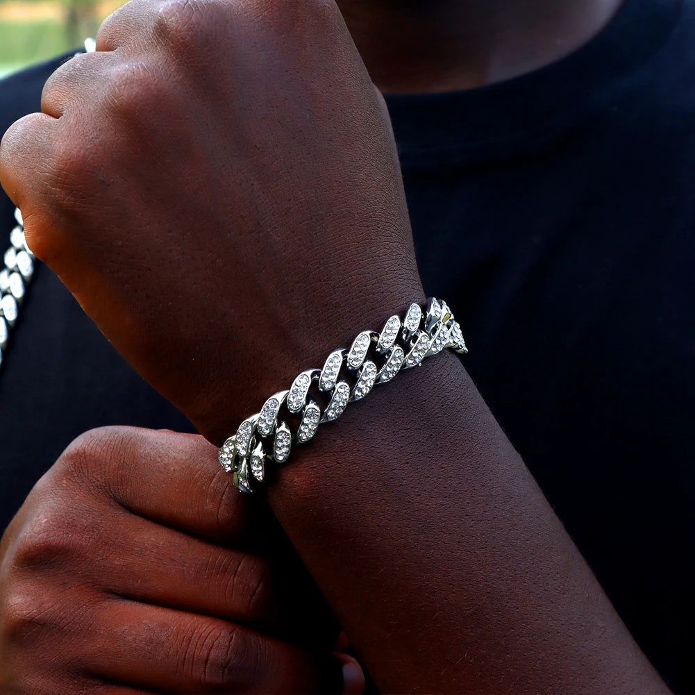 Cuban Link Bracelet — Iced & Plain