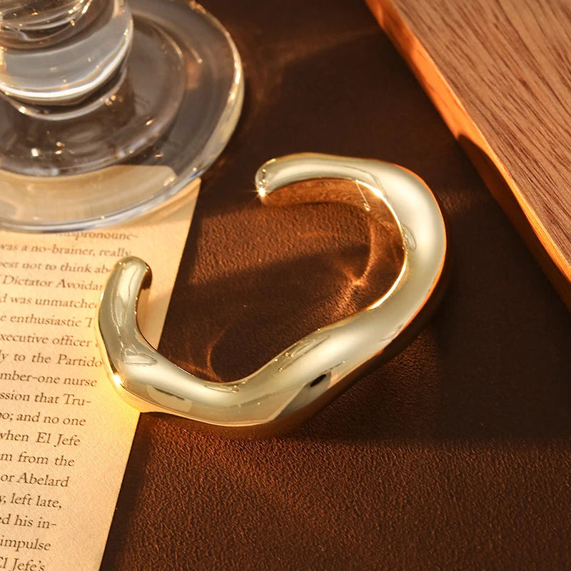 Sculptural Cuff Bangle, Textured Finish