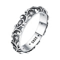 Vintage Vine Band Ring, 925 Sterling Silver