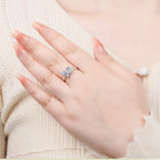 Blue Butterfly Ring, 925 Sterling Silver